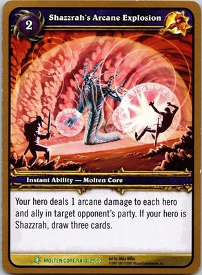 2007 Shazzrah's Arcane Explosion 29 Uncommon World of Warcraft WOW TCG