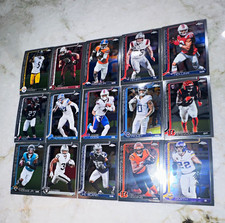 2024 Topps Chrome Football 15 Card Lot Rookies Brian Thomas Jr McBride Higgins