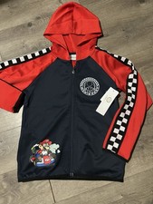 Mario Kart Active Zip Up Hoodie Size 6-7 New