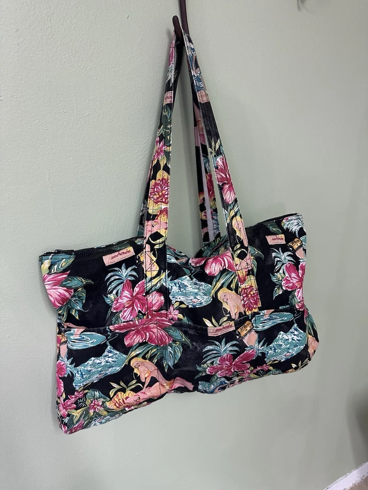 Bolso de Mano Nicole Miller de Lona con Cremallera Completa Negro Foto 4 de 4