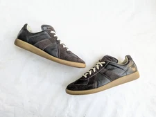 Maison Margiela GAT Sneakers Black Men 12 45 Suede Leather Low Tops Italy