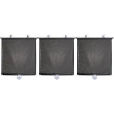 3 Sets Kitchen Window Shade Black Out Shades for Privacy Curtain Suction Cup