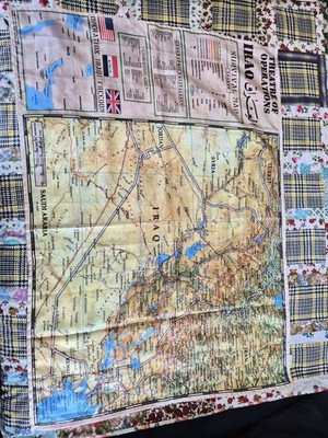 Theater Of Operations Iraq Survival Map Nick Peucelle Task Force Logistics 36x26