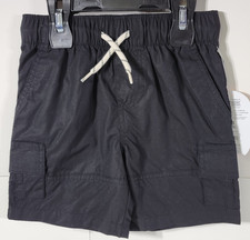 Wonder Nation Cargo Shorts Boy's Size XS Black Drawstring NEW