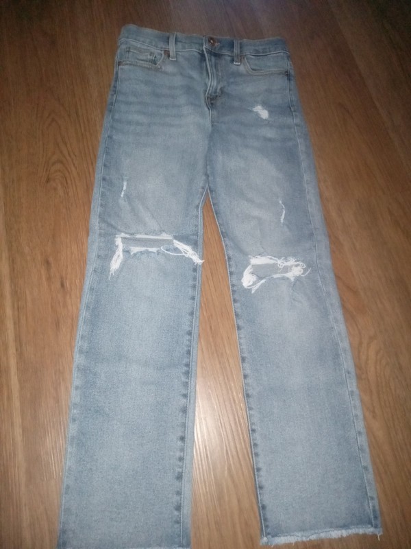 Kendall + Kylie Icon  Straight Stretchy Distressed High Rise Jeans Womens 3/26