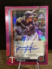 DAMEURY PENA 2025 TOPPS PRO DEBUT AUTOGRAPH Fuchsia FOIL AUTO /199 Twins
