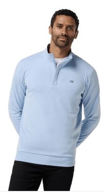 Travis Mathew Cloud Golf Quarterzip 2.0 Medium Men's Blue Long Sleeve Pullover