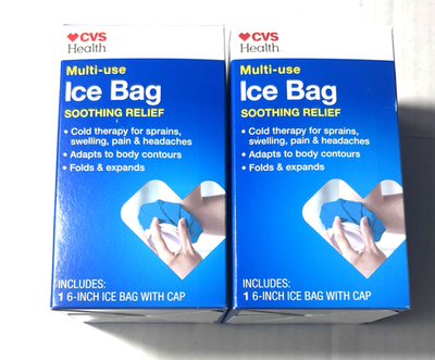 #ad 2 Multi use Ice Bag Soothing Relief Sprains Swelling Pain Headaches Latex Free $14.98