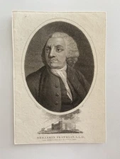Antique 1806 Engraving of Benjamin Franklin L.L.D. – American Founding Father
