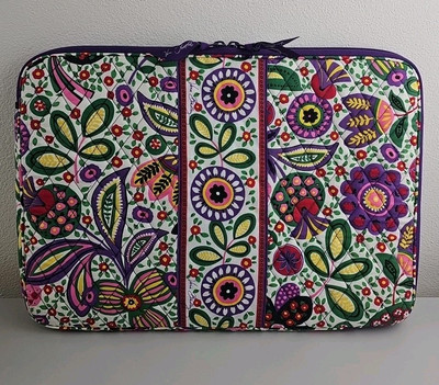 VERA BRADLEY Viva La Vera Laptop Computer Purple Floral Sleeve 2011 retired