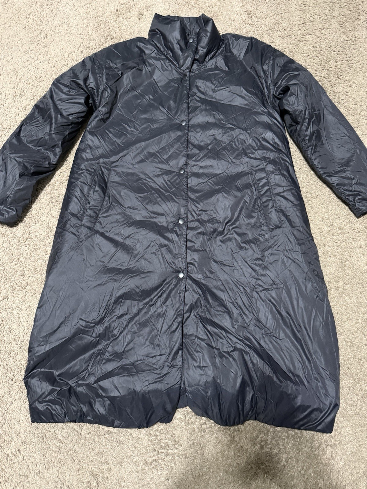 Eileen Fisher Women’s  Puffer Jacket Coat Black Size Small MEASURMENTS READ.....
