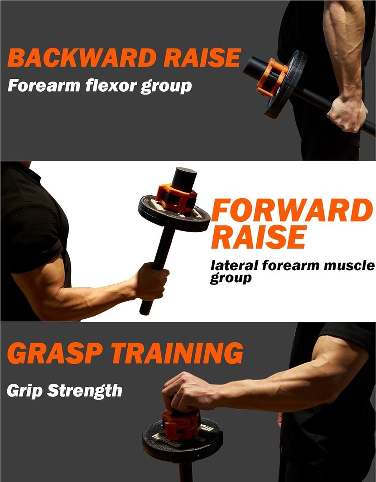 Forearm Strengthener, Wrist Curl Bar, Grip Trainer, Rotation Exerciser ...