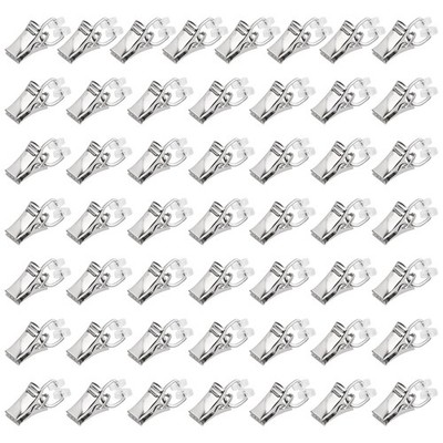 50 Stück Gardinenschienengleiter, T-Gleiter Clips, Vorhang 3,3 cm, silber 