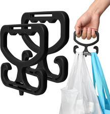 Grocery Bag Carrier 2 Pack Bag Holder Each Holds up to 80Lbs Durable Black