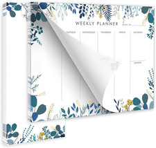 Weekly Planner Notepad Tear off Set of 2 Weekly Calendar Pad 52 Undated to Do Li