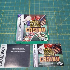 Golden Nugget Casino (Nintendo Game Boy Advance, 2004) Game Manual Box Cib