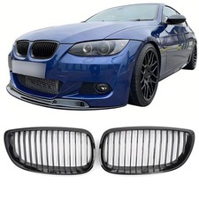 KÜHLERGRILL SPORT EINZELSTEG NIEREN GRILL GLÄZEND SCHWARZ FÜR BMW 3ER E92 E93