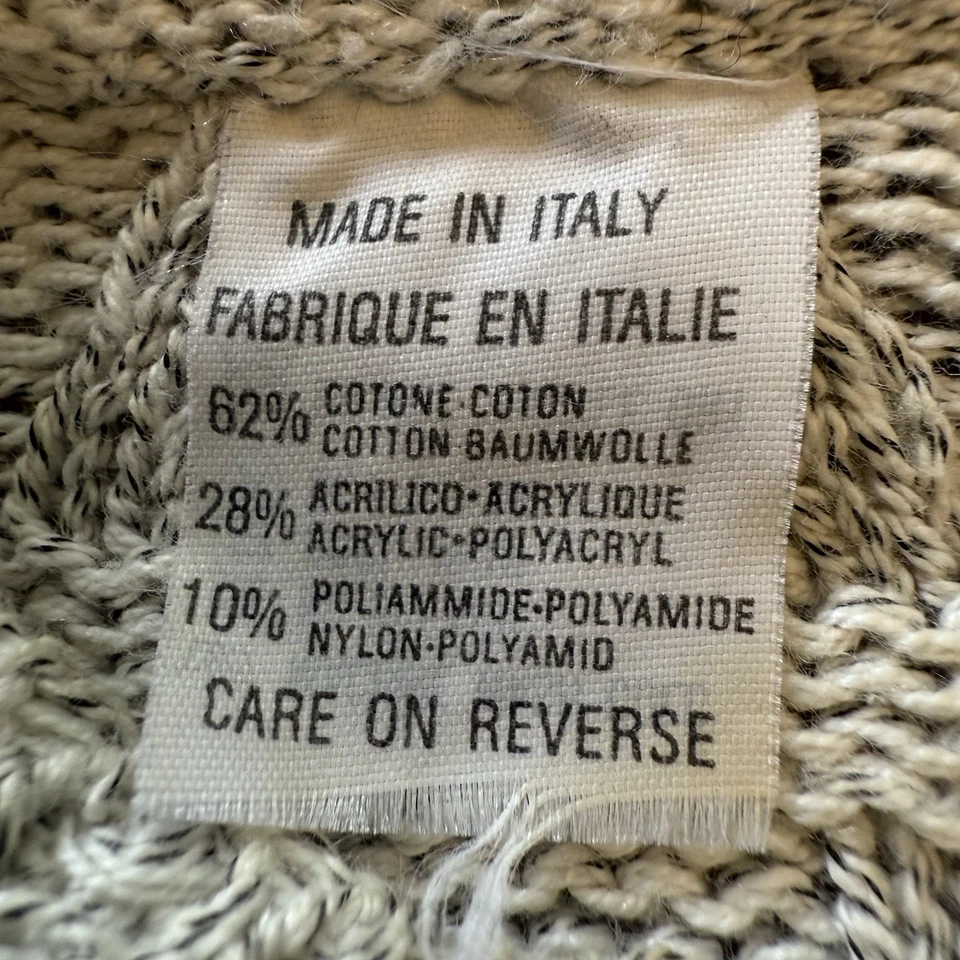 Suéter Tejido Vintage Mondo Beige Mármol Hecho en Italia Talla Grande, Clásico Cálido Foto 4 de 4