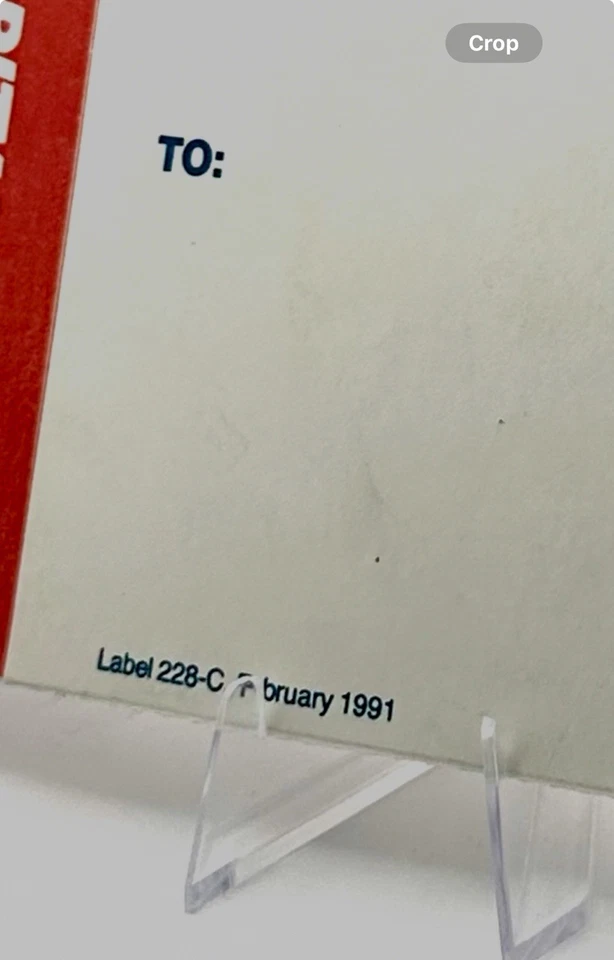 Etiqueta de correo prioritario de colección 1991 USPS 228 graffiti azul superior sello en blanco coleccionista Foto 3 de 3