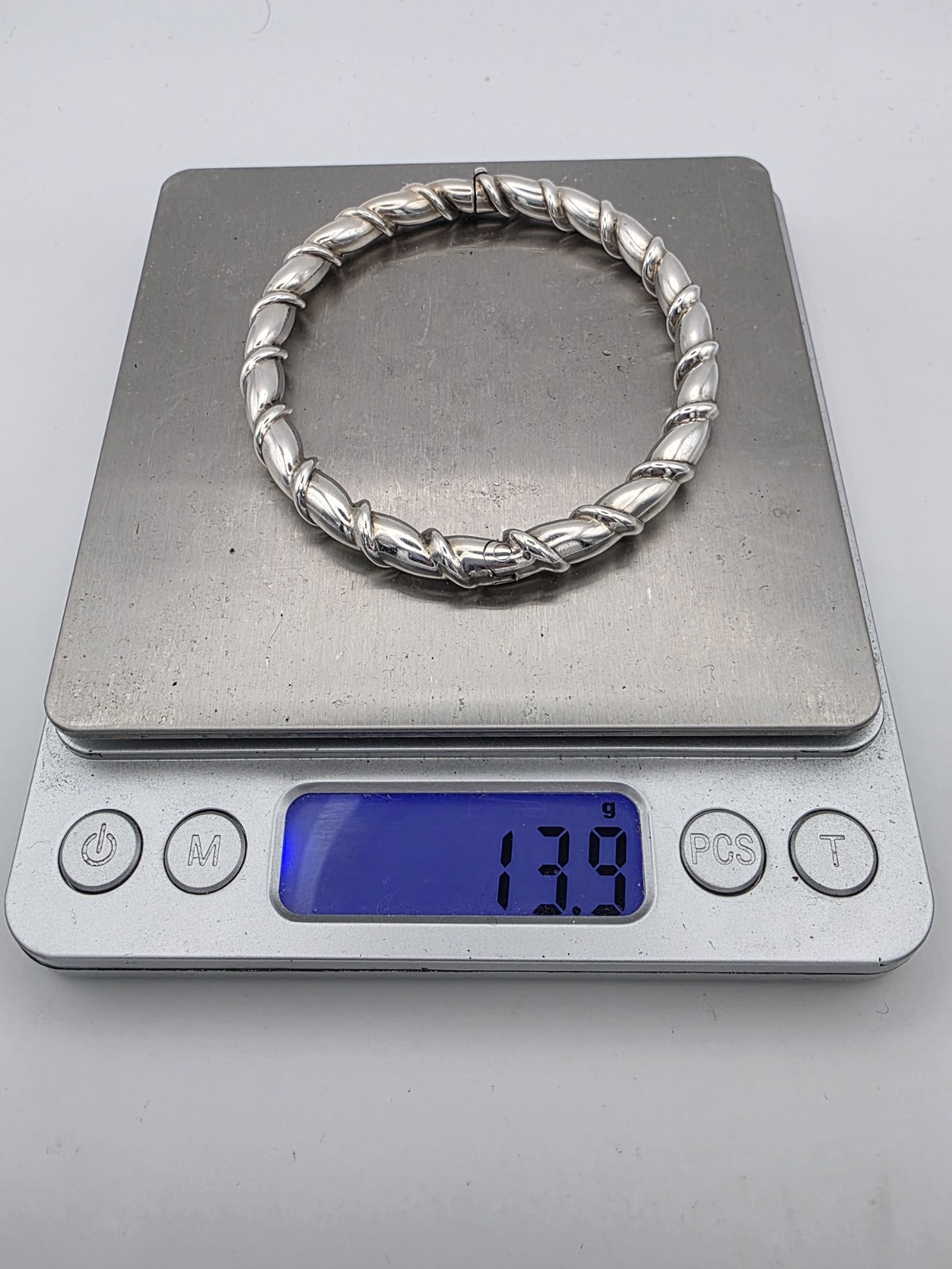 Solid 925 Sterling Silver Twisted Bangle Bracelet… - image 8