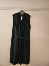 Marks And Spencer Ladies Longline Belted Gilet, Size 18