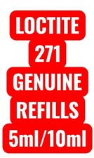 Image of Loctite 271 Threadlocker for large screws high strength red 5ml/10ml