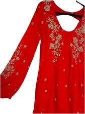 Free People Sweet Tennessee Floral Embroidered Long-Sleeve Tunic Mini Dress Boho