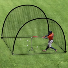 Baseball Batting Cage for Backyard, Softball Cage Batting Net Portable with Carr