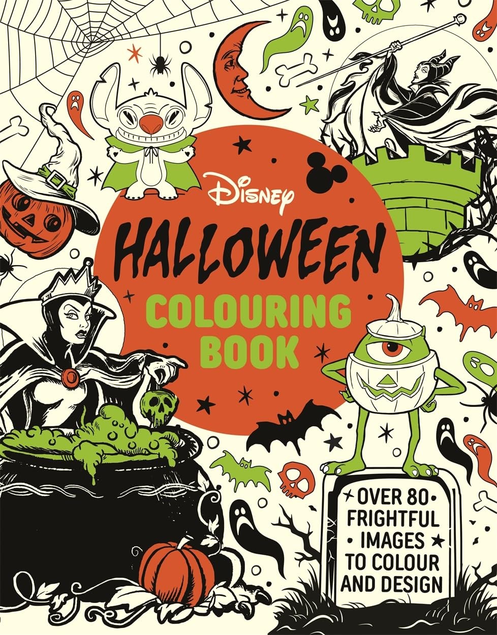 Disney Halloween Colouring Book: Over 80 spooky images to colour and design [pap