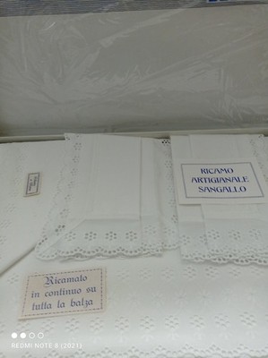 vintage bassetti spitzenbettlaken 