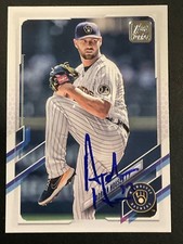 Adrian Houser Signed Card 2021 Topps Update In Person Autograph (IP) Auto
