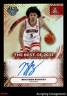 2025-26 Bowman Best Uni Best of Autographs Refractor Brayden Burries ROOKIE AUTO