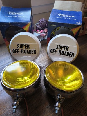 DICK CEPEK off road lights NOS White Covers Last Pair | eBay