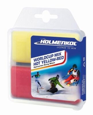 Holmenkol BaseWax Mix Hot Alpha-Beta yellow red 2x 35g Basis Skiwachs