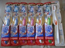 lot of 7 Colgate 360 Total Advanced Whitening 3x Cleaning Action Medium Bristles