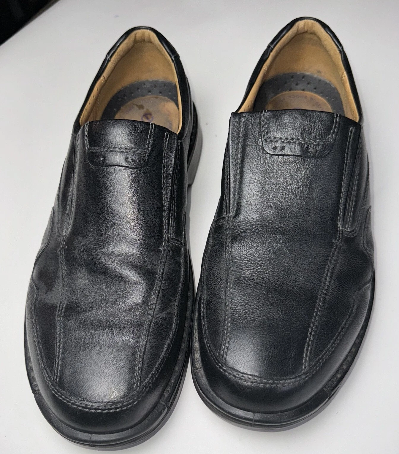 Mocassini da uomo in pelle Ecco US 11 neri slip on