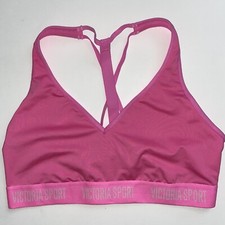 Victoria's Secret Pink Sport Bra Large The Player Racerback Wireless Unpadded