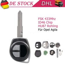 Für Opel Agila Funkschlüssel Ersatzschlüssel Fernbedienung 433Mhz Schlüssel ID46
