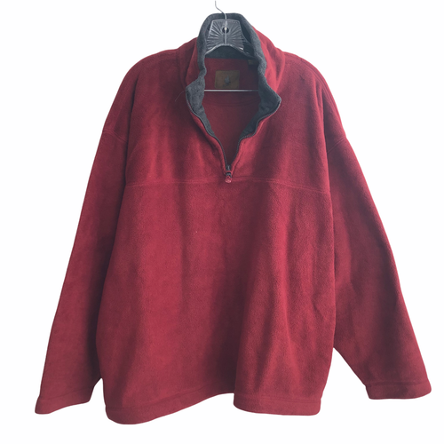 Quarter Zip Pullover Fleece Jacket 2XL 