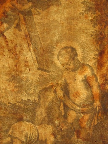 Kupferstich: Christuskind & Johannesknabe 1600/Christ Child Infant St John Print - Bild 4 von 4