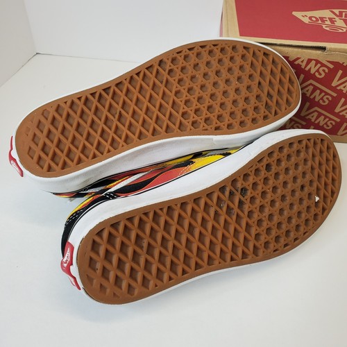 Vans Old Skool Flames Rosso Giallo Nero Scarpe Skateboard Uomo Taglia 4,5 Donna 6 - Foto 8 di 9