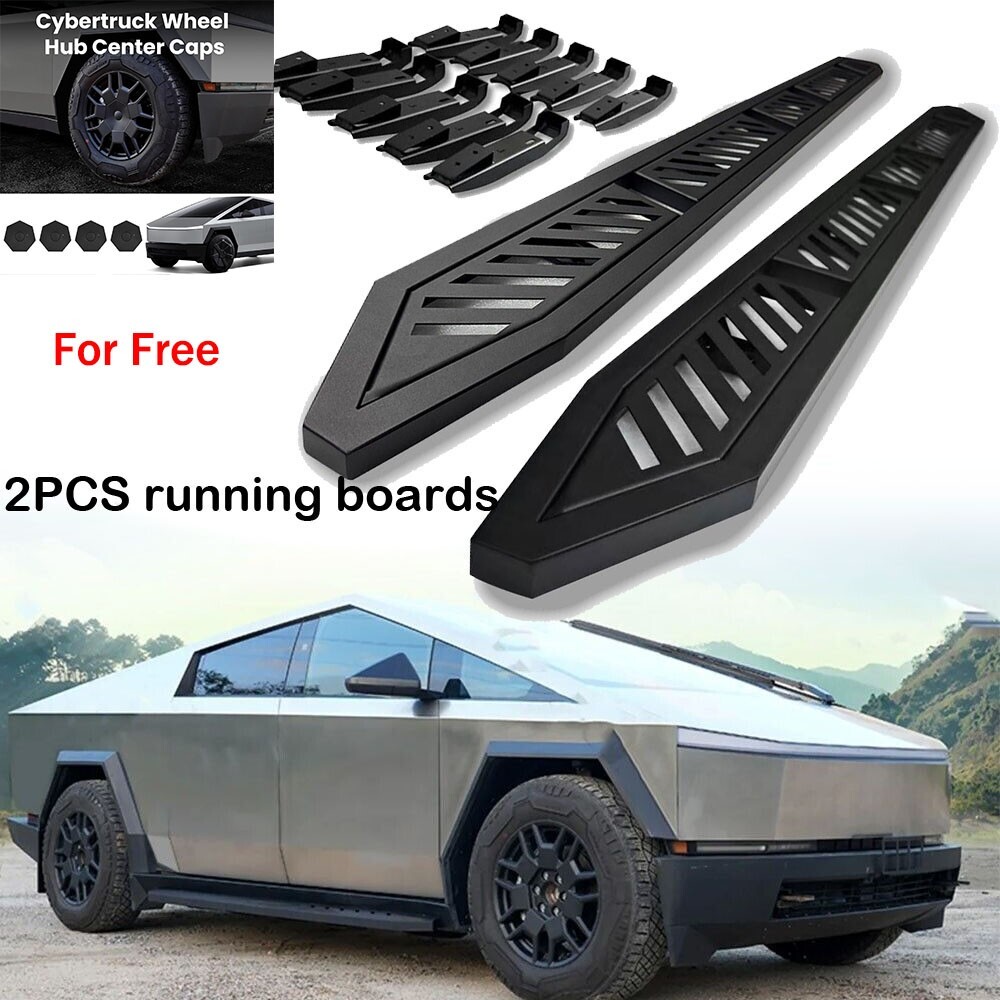 Fits For Tesla Cybertruck Accessories Running Boards Side Steps Nerf Bars