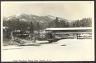 Conway, NH RPPC Town, Covered Bridge, Moat Mountain Range Postcard