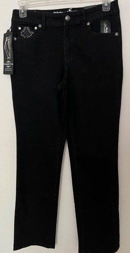 Style & Co Damenjeans Preminum gerades Bein verzierte Gesäßtaschen Größe 8 - Bild 8 von 14