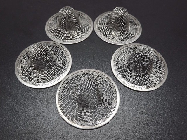 New Small Wire Mesh Sink Strainer 2.25" Sink Trap 5 Piece Set BRAND NEW