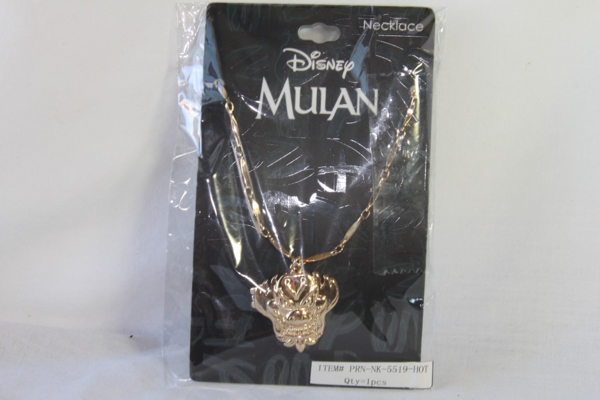 Disney Necklace (new) MULAN GOLD DRAGON HEAD 30
