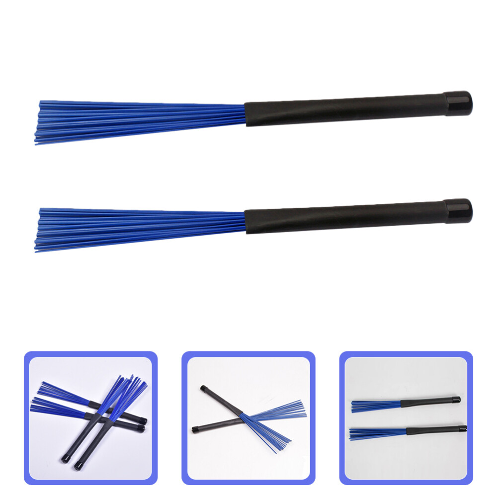 2pcs Drum Brush Nylon Wire Drum Sticks Percussion Brush Stick Jazz