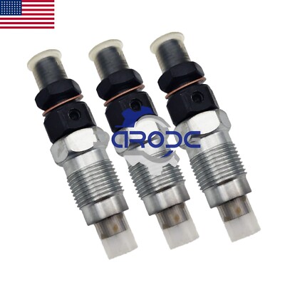 New Set Of 3pcs Fuel Injector for Kubota D902 D662 Engine RTV900 USA