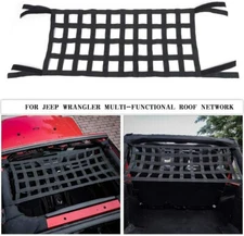 Mesh Cargo Net Auto Roof Net Hammock for Jeep Wrangler YJ TJ JK JKU JL 1987-2022