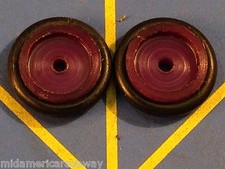 Light Weight Purple Plastic Wheelie Bar Wheels 1/24 Slot Car MidAmerica racewayB